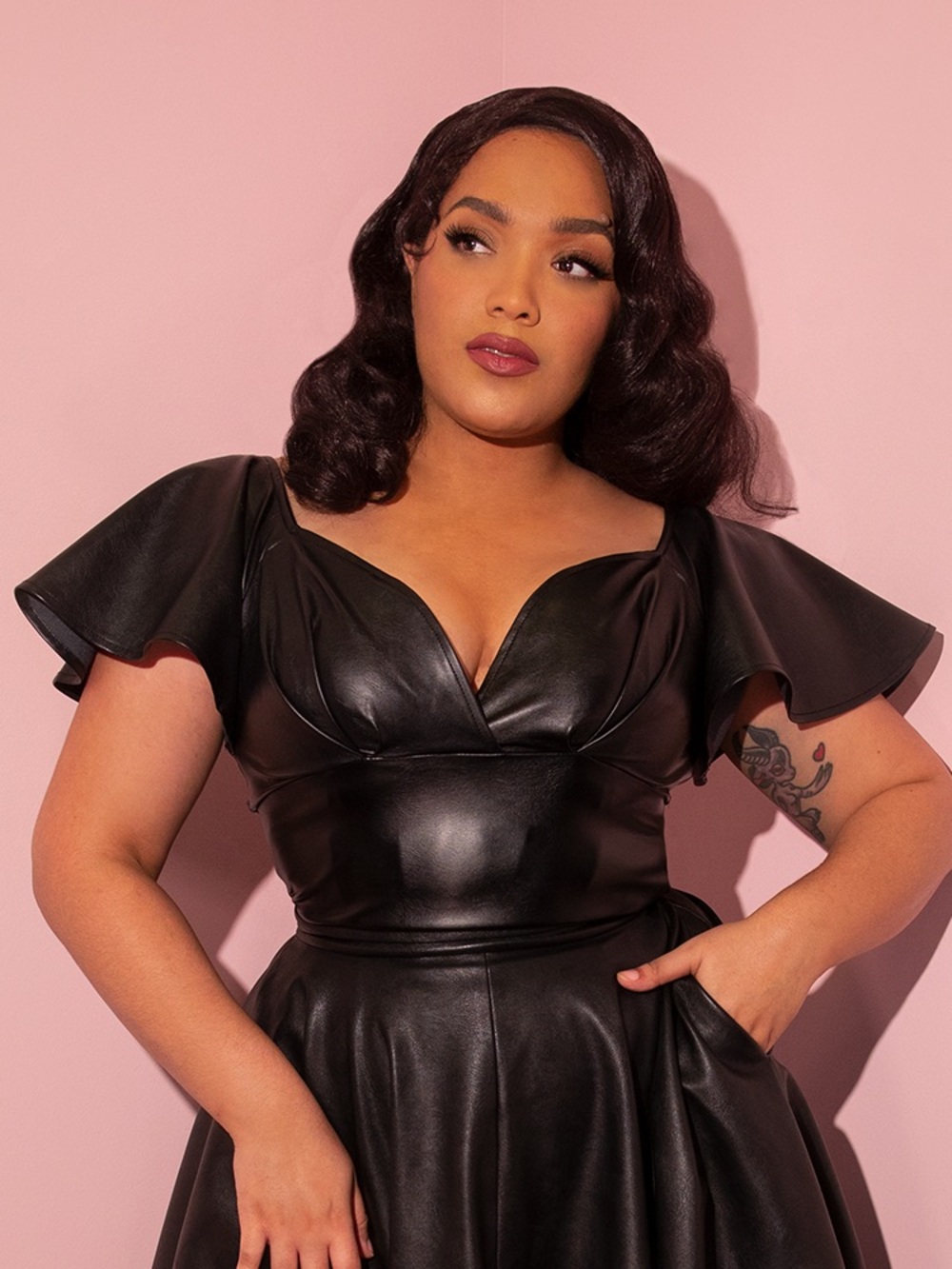 Vixen by Micheline Pitt Bad Girl Babydoll crop top